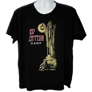 Led Zeppelin T-Shirt Zoso Hermit Lantern Black Stairway To Heaven Tee XL Black